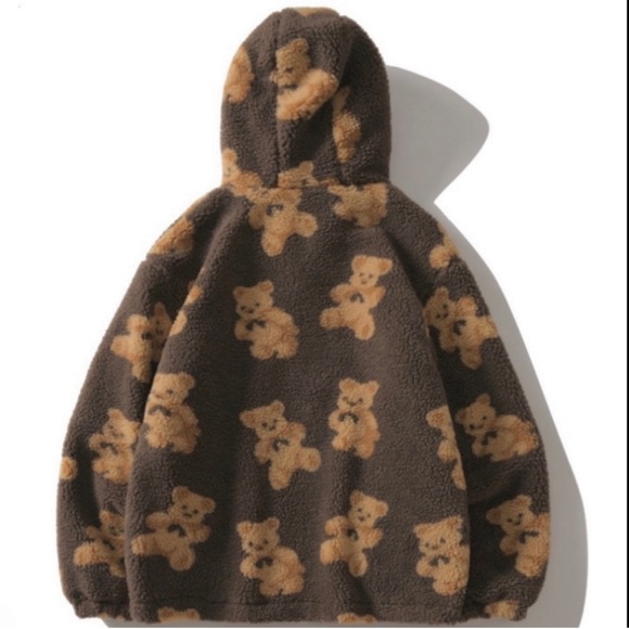 Aelfric Eden over sized teddy bear zip up jacket - Picture 2 of 4